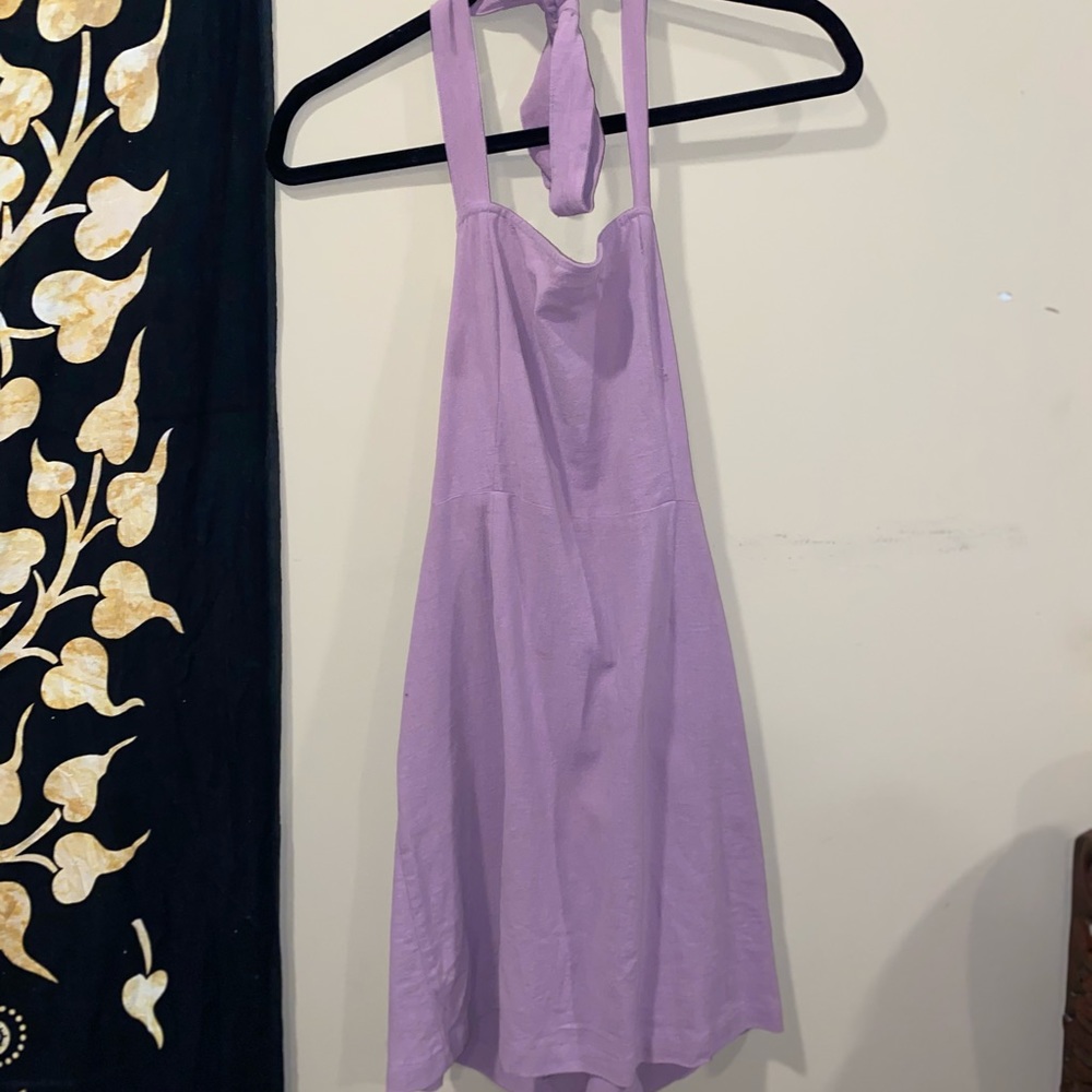 lilac halter dress
